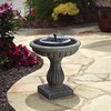 Smart Living 21300R01 AquaNura Bubbler Birdbath, Grey