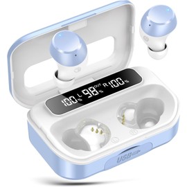 Bluetooth Kopfhörer,Kopfhörer Kabellos Bluetooth 5.3 In Ear Kopfhörer mit 4 ENC Noise Cancelling Mic,2024 Kabellose Kopfhörer 128Std Spielzeit LED-Anzeige, IP7 Wasserdichte Ohrhörer Touch Control