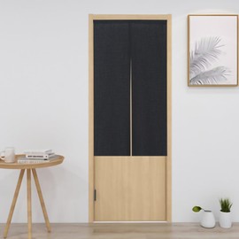 Yurlisa ML197 Fashionable Noren Blindfold Japanese Noren, 5 Colors to Choose Between Chitin Living Rooms, Long Curtain (Black, 33.5 x 59.1 inches (85 x 150 cm)