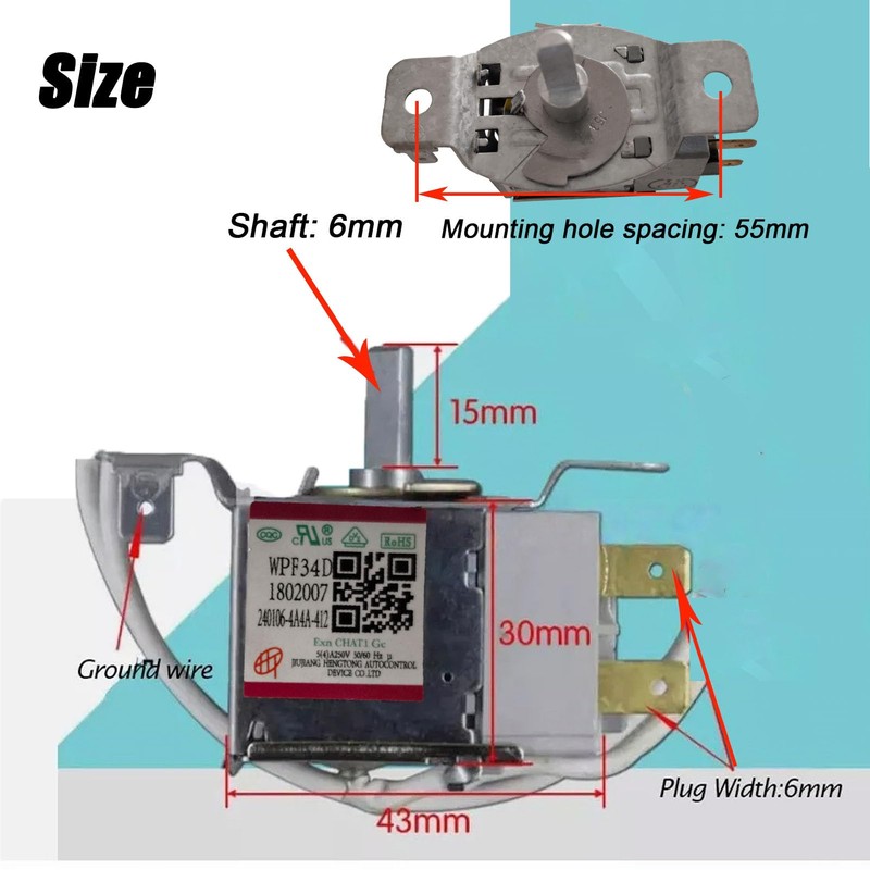 UZSTUNG WPF-34D Refrigerator Thermostat Compatible with Hisense Refrigerator WPF34D WPF34E