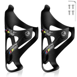 RICYRLK Carbon Fiber Water Bottle Cages 25g Lightweight Bicycle Water Bottle Holder Bike Cages Brackets Road Bike MTB Bicycle Path Water Cycling Parts (Style-3 Matt 2pcs)