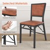 VECELO Folding Chairs Set of 2 with Cushion, Foldable Padded
