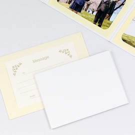 Yamada Bratwurst Paper Store Solid Cover Photo Mat 3 Large Surface Horizontal with Envelopes, messe-zika-dotuta , whites