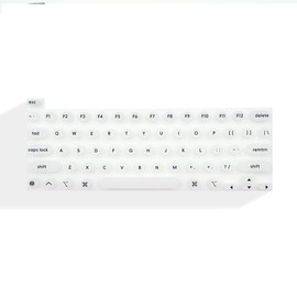 Tidytype Ergonomic Keyboard Film for Nail Art - Silicone Cover for Apple's Full Model Keyboard -Professional Nail Organization Certification:_MILKY WHITE