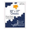 (1) -20x27-1.25" Flat White Profile - Puzzle Frame - Hanging
