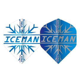 RED DRAGON Yin Yang Double Sided Gerwyn Price Iceman Blue & White Standard Dart Flights 3 Sets Per Pack (9 Dart Flights in total)