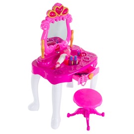 Pretend Play Princess Vanity with Stool, Accessories, Lights, Sounds by Hey! Play! , Pink