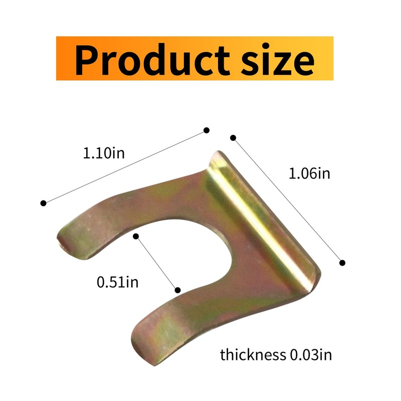 1 Pack 15 Pcs Brake Line Clips U-Shaped Metal Brake