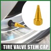Motoforti 4pcs Gold Tone Car Spike Wheel Tyre Tire Valve