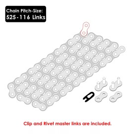 Caltric Drive Chain for Suzuki GSXR750 2006-2009 2011-2019 2021-2022 525 X 116