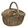 Red Hamper EH091 Wicker Small Antique Wash Double Lidded Oval