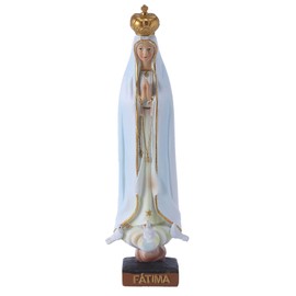 QIANLING 8" H Our Lady of Fatima Figurines, Religious Gifts, Our Lady of Fatima, Statue, Catholic Virgen De Fatima Figurines, Suitable for Altar Decoration, Collection or Religious Decoration