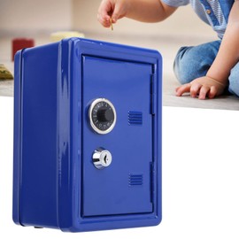 Kids Safe Box, Children Mini Key Money Storage Case with Metal Mini Bank for Kids Boys Girls, Simulation Safe Box Innovation Presents Supplies for Kids (Blue)