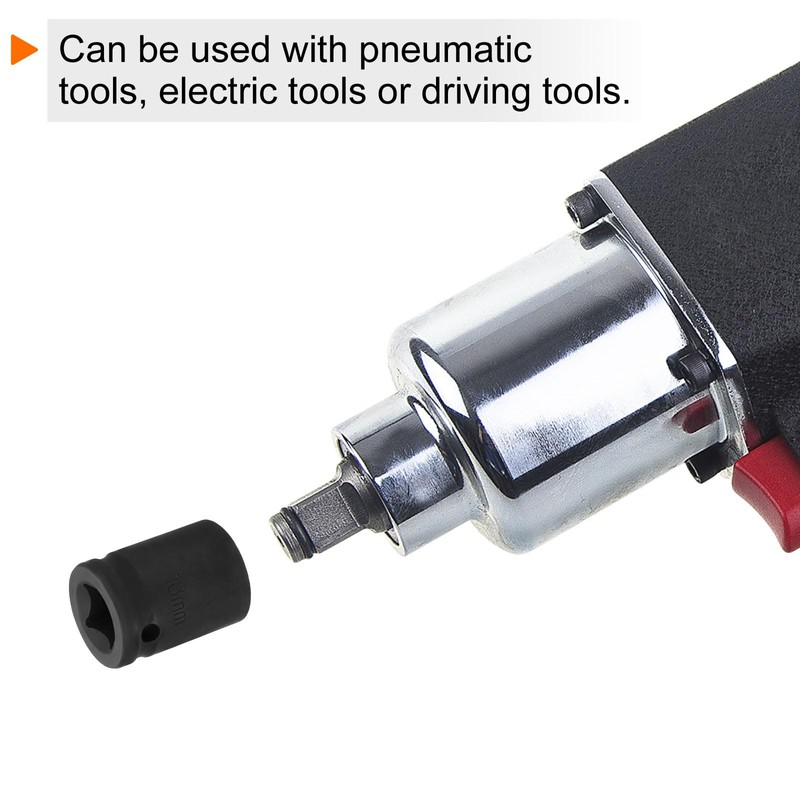 sourcing map 12-Point Impact Socket 1/2 Inch Drive 19mm Metric