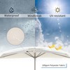 Verano Garden Patio Umbrella 9ft half Round Outdoor Table Market