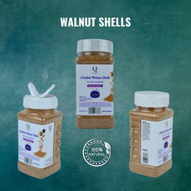 Qusfa Crushed Walnut Shells for Pincushions (12 oz / 340gr) Ground Walnut Shells Filler for Crafts, Needle Sharpening & DIY Projects | Natural, Biodegradable & Fine Grit Walnut Shell Powder