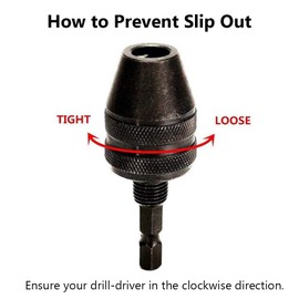 Gasea 0.5-3mm Quick Change 1/4" Hex Shank Keyless Drill Chuck Converter Adaptor