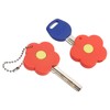 PATIKIL 10pcs Flower Keyring Coding Tag Identifier PVC Case Shell