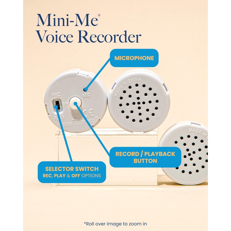 VOICEGIFT VoiceGift 60 Second Multi-Message Voice Recorder, Record Custom Messages