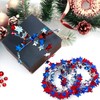 2 Rolls Patriotic Wire Star Garland, Red Blue Silver Star