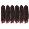 Passion Twist Crochet Hair 18inch Pre-Twisted Passion Twist Hair 96 Stands Pre-Looped Passion Twists Braiding Hair 6 Packs Reddish Brown Synthetic Passion Twist Crochet Braids Hair Extension (MT2/118#