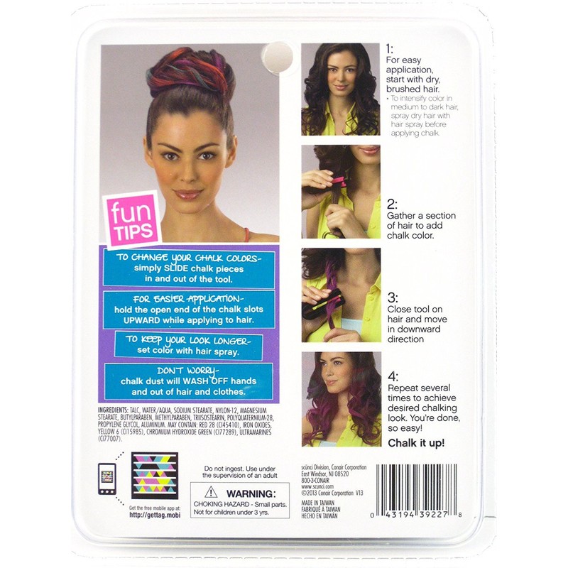 Scunci 3922703a048 Hair Chalk Kit