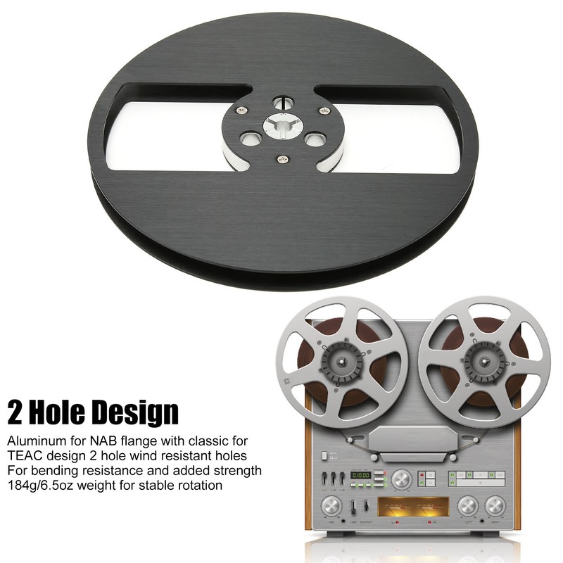 1/4 7 Inch Empty Reel Aluminum Alloy 2 Hole Opening