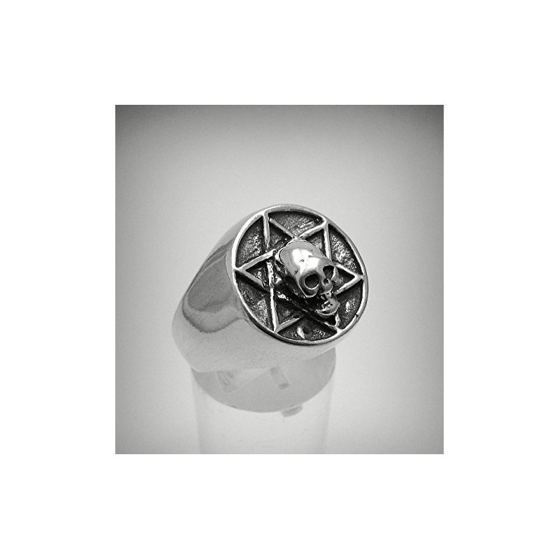 Sterling silber ring schädel David stern 925 Empress Größe 52-75