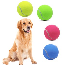 Magicorange 4 Pack 6" Oversize Giant Tennis Ball Dog Tennis Ball Large Pet Chew Toy for Outdoor/Indoor Sports Dog Ball Gift with Needle (Multicolor)