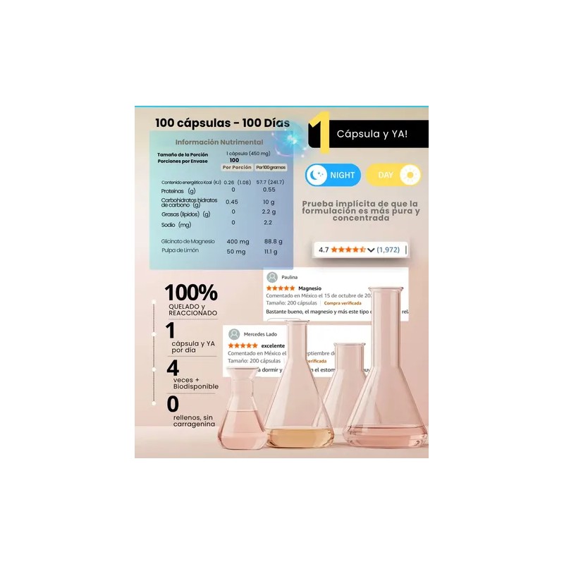 Nsn Glicinato De Magnesio+ | 450mg | 100% Quelado |