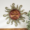 Deco 79 Metal Sun Home Wall Decor Wall Sculpture with