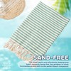 Green Turkish Beach Towel Oversize 100cm x 180cm with Carry