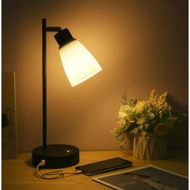 Unbranded 2 PCS Industrial Table Light with 1 Type C & 1 USB Charging Port Dimmable