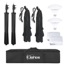 Kshioe 20" X 27" Instant Brightness Energy-Saving Black Softbox Lighting Kit Photo Equipment Studio E27 Socket 5500K D0100HEDZZGcolor: black Color