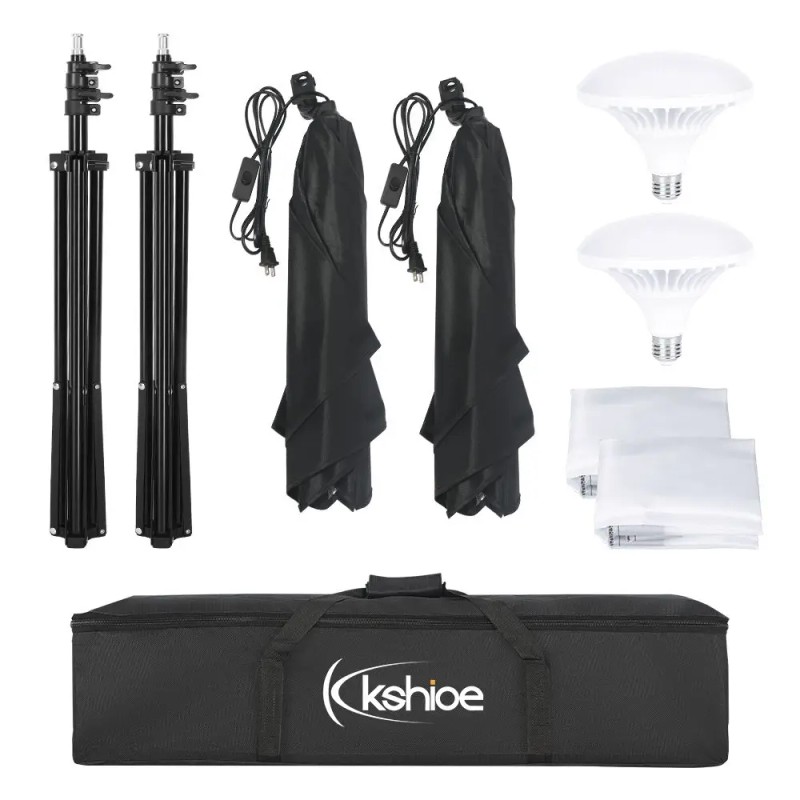 Kshioe 20" X 27" Instant Brightness Energy-Saving Black Softbox Lighting