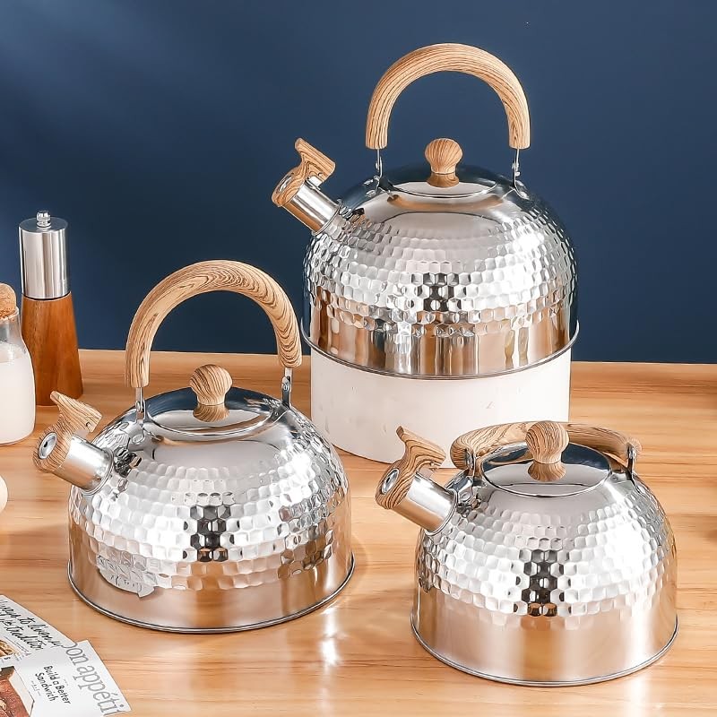 3L Tea Kettle Whistling Tea Kettle Stainless Steel Teapot with