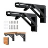 Folding Shelf Brackets - 10 Inch 2 Pcs Heavy Duty