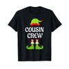 Cousin Crew Elf Christmas Funny Xmas Family Matching Pajamas T-Shirt