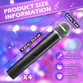 Microphone Props Model, Antique Microphone Prop for Vintage Microphone Prop with Stand for Party Decorations Pretend Play(Not True)