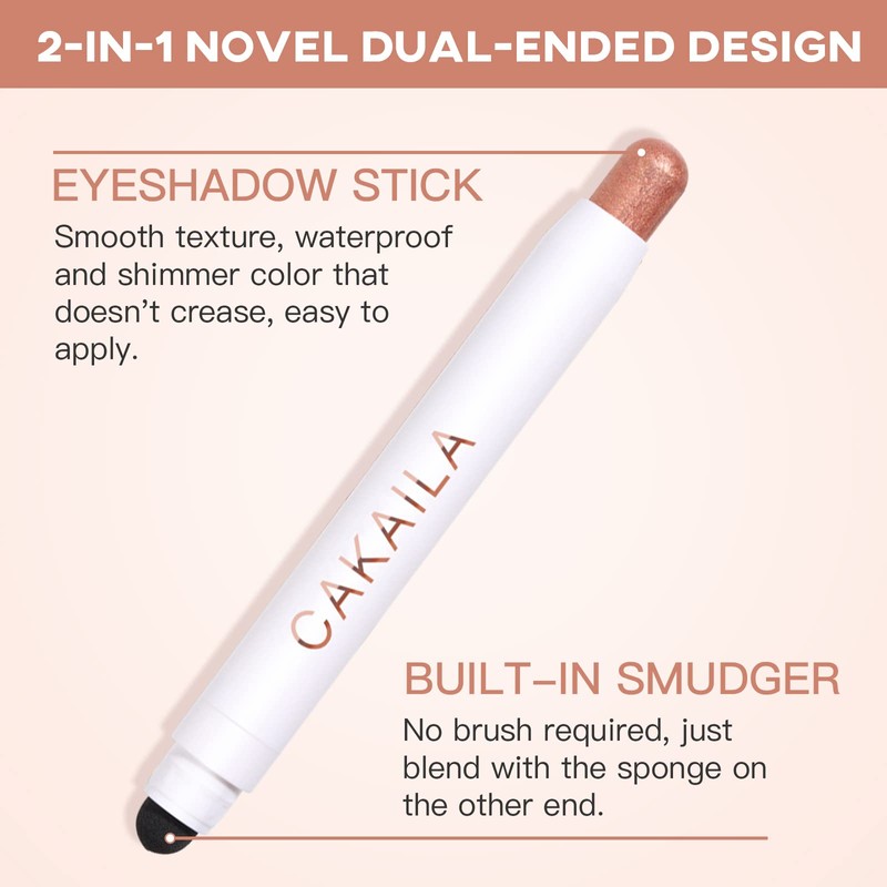 LOKFAR Cream Eye-Shadow Stick, Waterproof Cream Eyeshadow Pen Rotatable Creamy