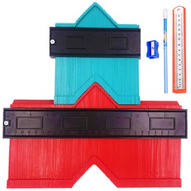 Relitec RT007 Widen Contour Gauge Duplicator, Plastic Profile Gauge, Irregular Shape Copying Ultimate Template Tool, Laminate Tiles Wood Edge Outline Gaug, Set of 2 (5 inch10 inch)