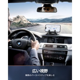 Vpryhuan Smartphone Holder, Car Mount, Portable, In-Car Holder, 360° Rotation, One-Handed Operation, Smartphone Stand, Easy to Install and Remove, Compatible with All Models