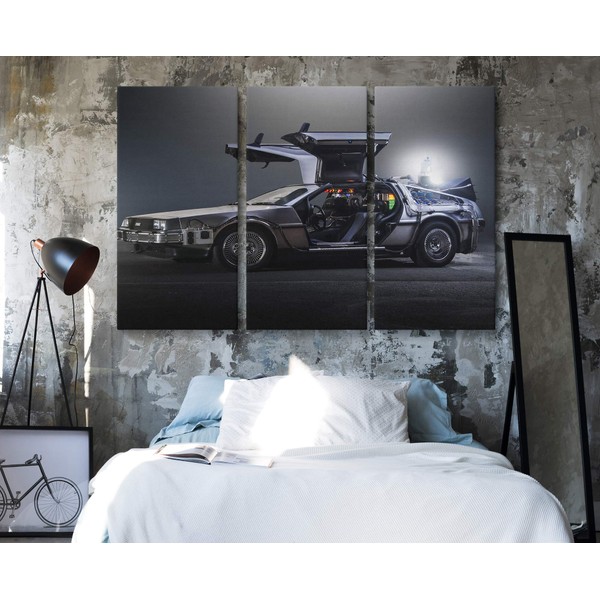 DMC Delorean Back to the Future - Canvas Art Wall