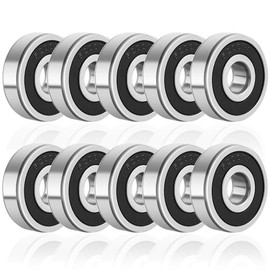10 Pieces 6200-2RS Bearings, Deep Groove Ball Bearing Double Sealed Bearing 10 * 30 * 9mm Radial GCR15 Bearing for Electrical Instrument Mechanical Equipment
