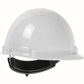 Dynamic Dom Cap Style Hard Hat, HDPE Shell, ANSI Type 1, Class E, 4-Point Suspension, Wheel Ratchet Adjustment, White (280-HP341R-01)