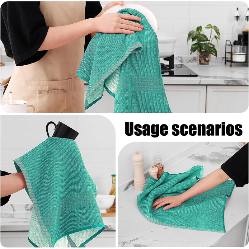 smiry Premium Kitchen Towels(18"x 28", 6 Pack), Large Cotton Dish