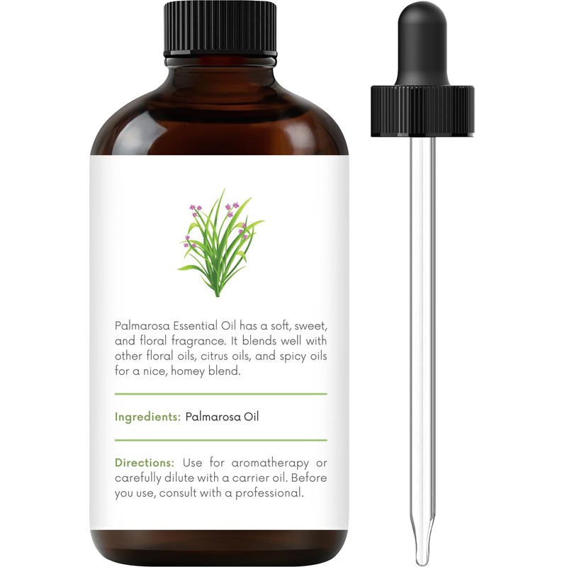 Handcraft Blends Palmarosa Essential Oil – 1 Fl Oz –
