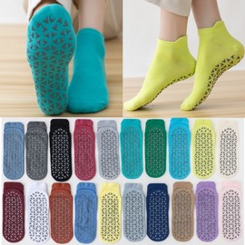 Professional Anti-slip Yoga Socks for Pilates, Fitness, Summer Sports, Dance - Unisex Adult Model 102 36-44/Emerald Green 20ea
