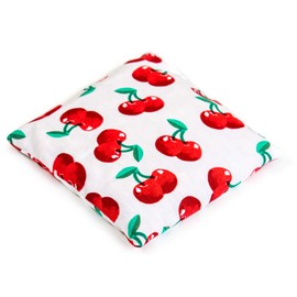 Cherry Stone Cushion 12 x 12 cm Cherry White - Heat Cushion and Cold Cushion - Grain Cushion with Cherry Stones