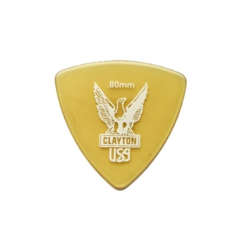 Clayton Ultem Gold Rounded Triangle Picks .80mm 3 Picks